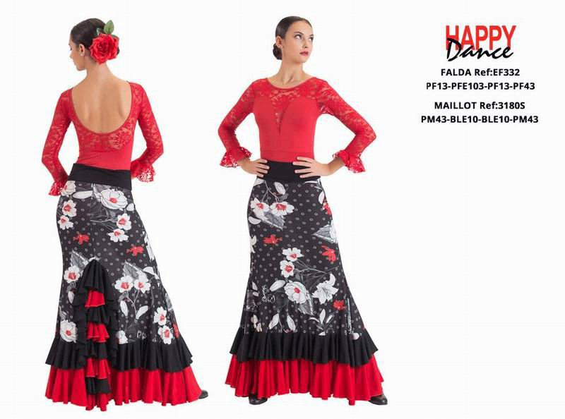 Happy Dance. Jupes de Flamenco pour les Entrainements et Représentations. Ref. EF332PF13PFE103PF13PF43